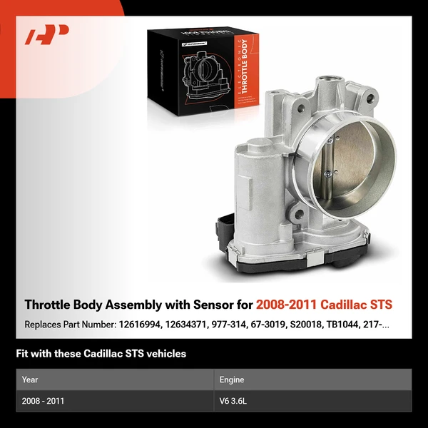 Throttle Body Assembly with Sensor for 2008-2011 Cadillac STS