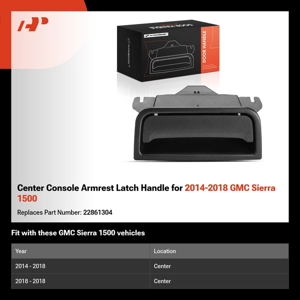Center Console Armrest Latch Handle for 2014-2018 GMC Sierra 1500