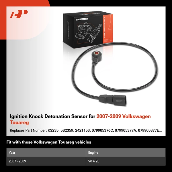 Ignition Knock Detonation Sensor for 2007-2009 Volkswagen Touareg