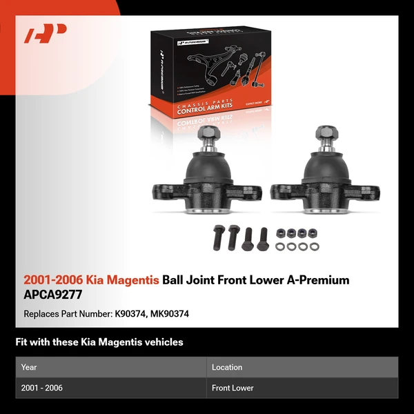2001-2006 Kia Magentis Ball Joint Front Lower A-Premium APCA9277