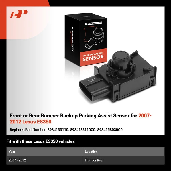 Front or Rear Bumper Backup Parking Assist Sensor for 2007-2012 Lexus ES350