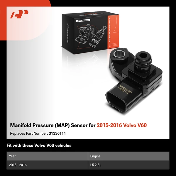 Manifold Pressure (MAP) Sensor for 2015-2016 Volvo V60