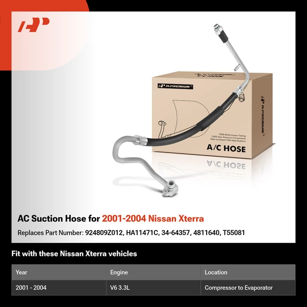 AC Suction Hose for 2001-2004 Nissan Xterra