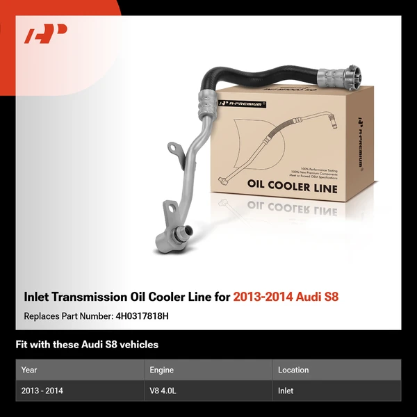 Inlet Transmission Oil Cooler Line for 2013-2014 Audi S8