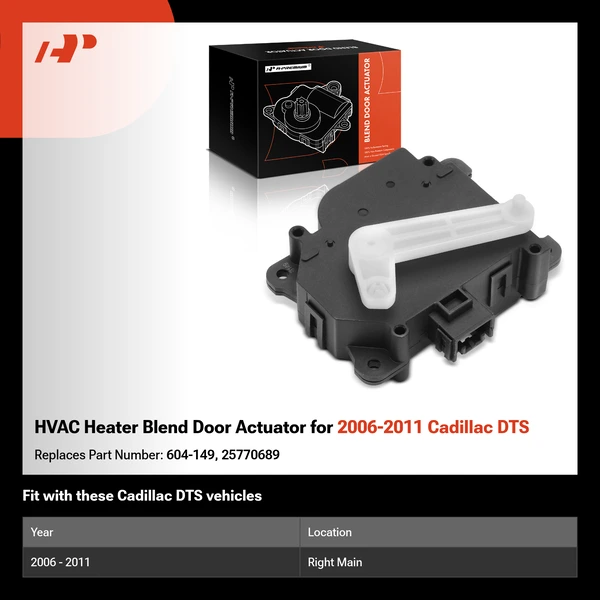 HVAC Heater Blend Door Actuator for 2006-2011 Cadillac DTS