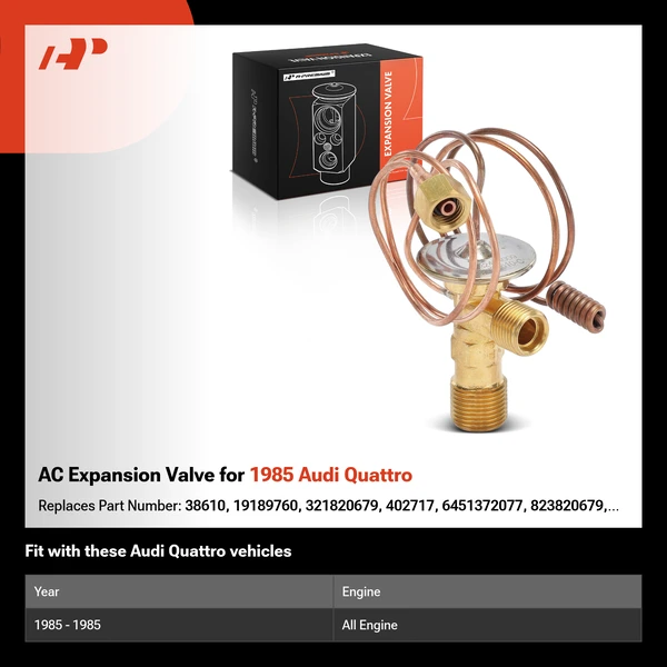 AC Expansion Valve for 1985 Audi Quattro