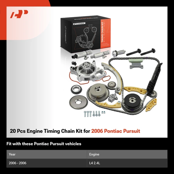 20 Pcs Engine Timing Chain Kit for 2006 Pontiac Pursuit