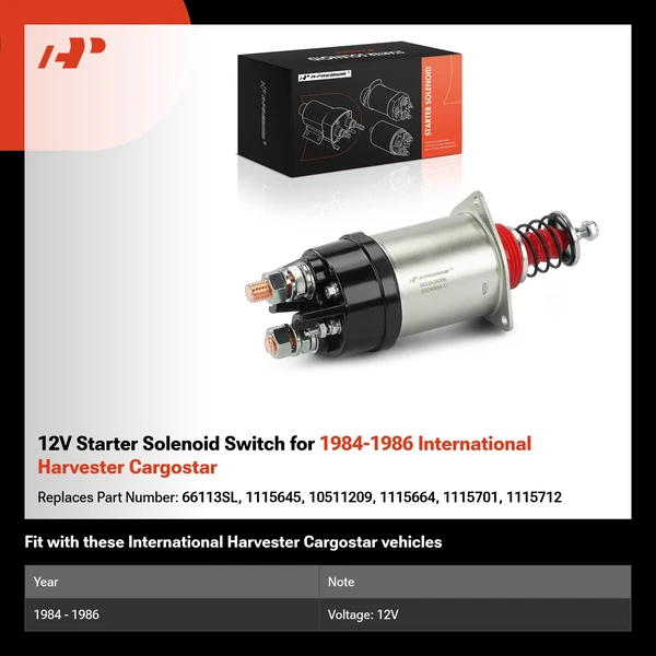 12V Starter Solenoid Switch for 1984-1986 International Harvester Cargostar