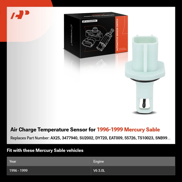 Air Charge Temperature Sensor for 1996-1999 Mercury Sable