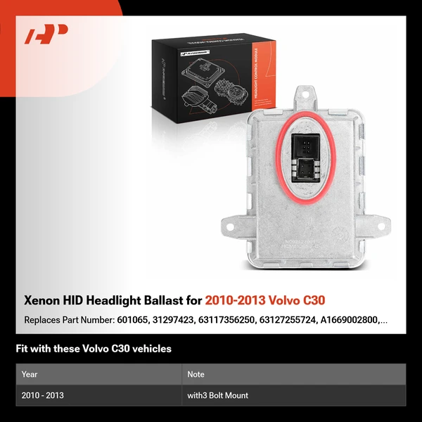 Xenon HID Headlight Ballast for 2010-2013 Volvo C30