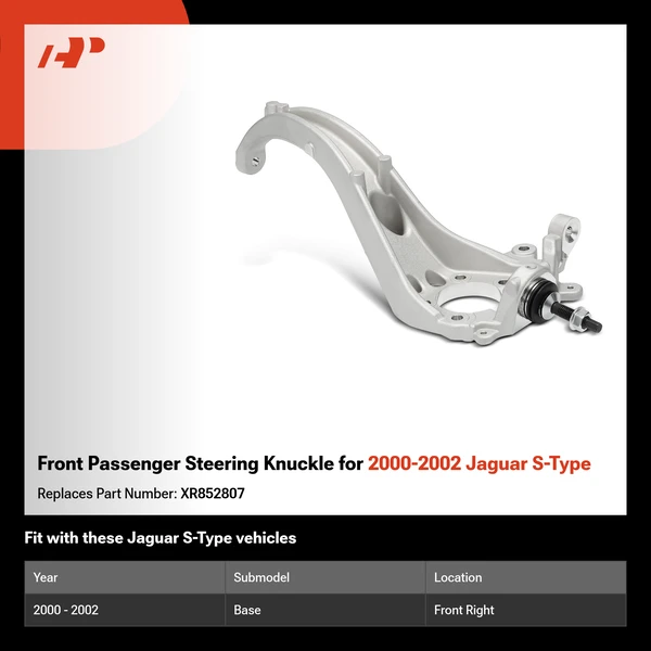 Front Passenger Steering Knuckle for 2000-2002 Jaguar S-Type