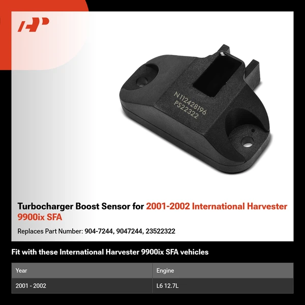 Turbocharger Boost Sensor for 2001-2002 International Harvester 9900ix SFA