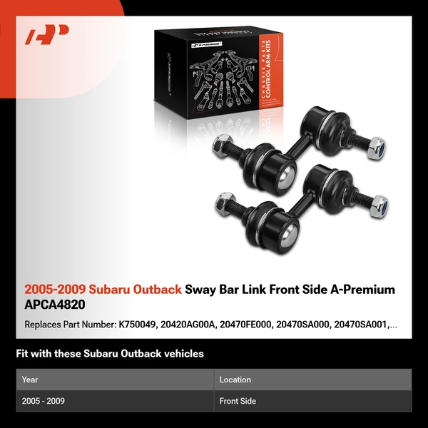 2005-2009 Subaru Outback Sway Bar Link Front Side A-Premium APCA4820