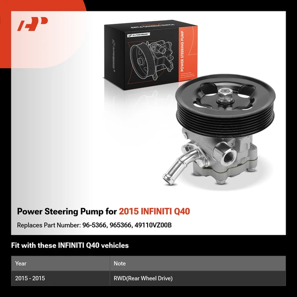 Power Steering Pump for 2015 INFINITI Q40