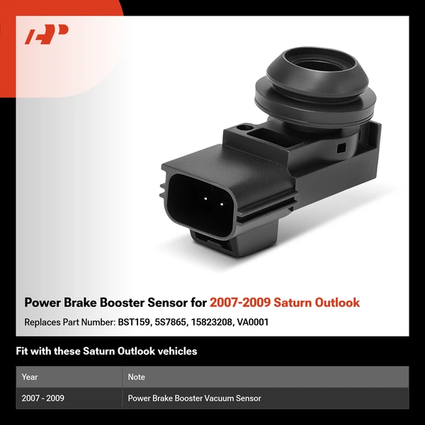 Power Brake Booster Sensor for 2007-2009 Saturn Outlook