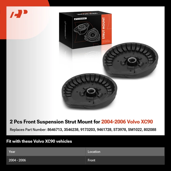 2 Pcs Front Suspension Strut Mount for 2004-2006 Volvo XC90