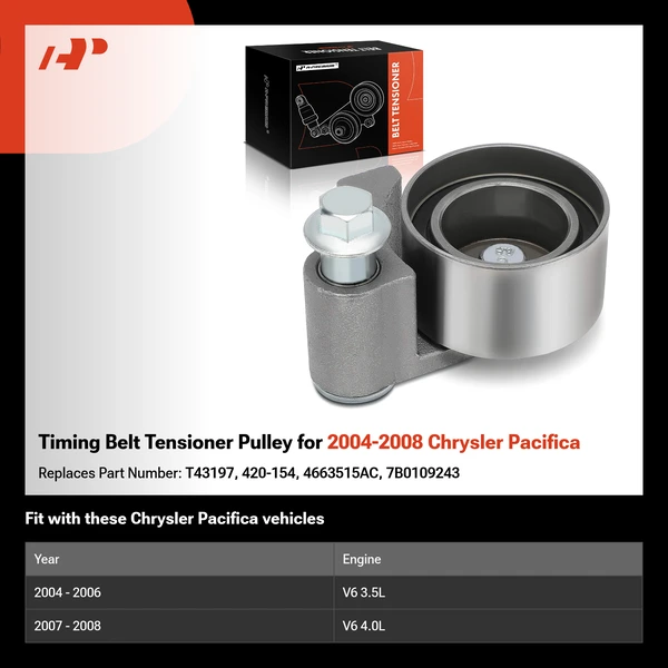 Timing Belt Tensioner Pulley for 2004-2008 Chrysler Pacifica