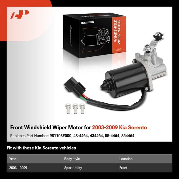 Front Windshield Wiper Motor for 2003-2009 Kia Sorento