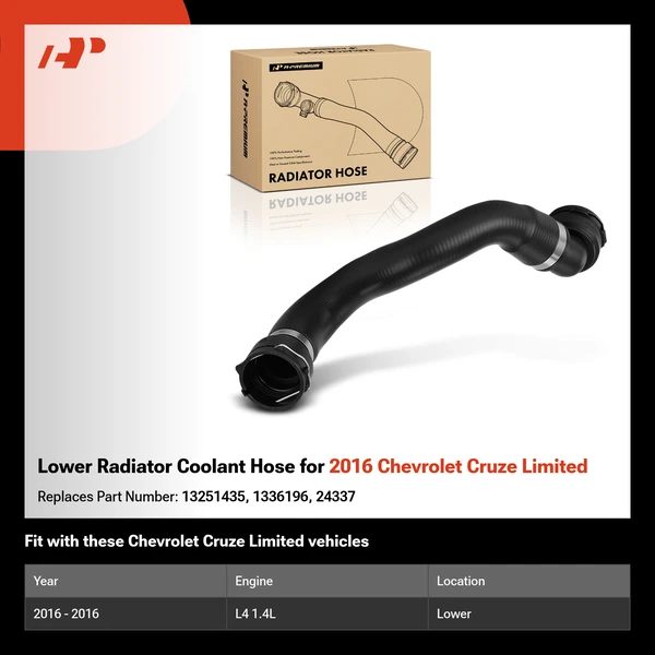Lower Radiator Coolant Hose for 2016 Chevrolet Cruze Limited