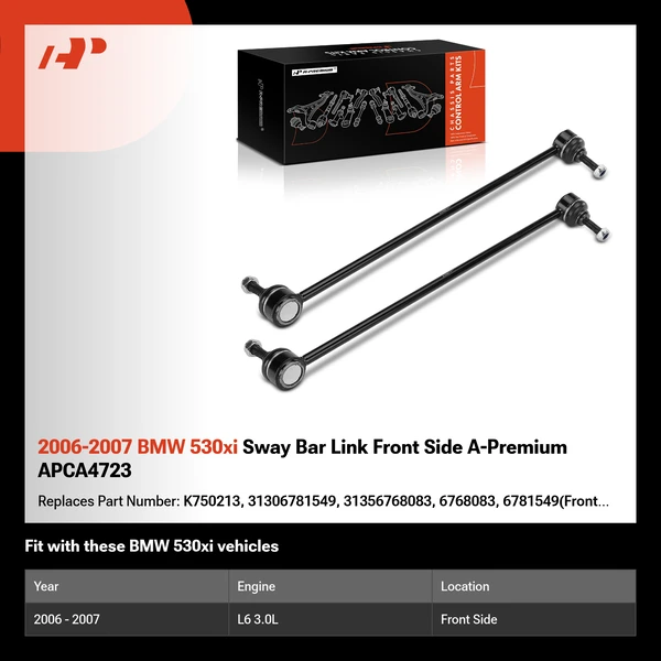 2006-2007 BMW 530xi Sway Bar Link Front Side A-Premium APCA4723
