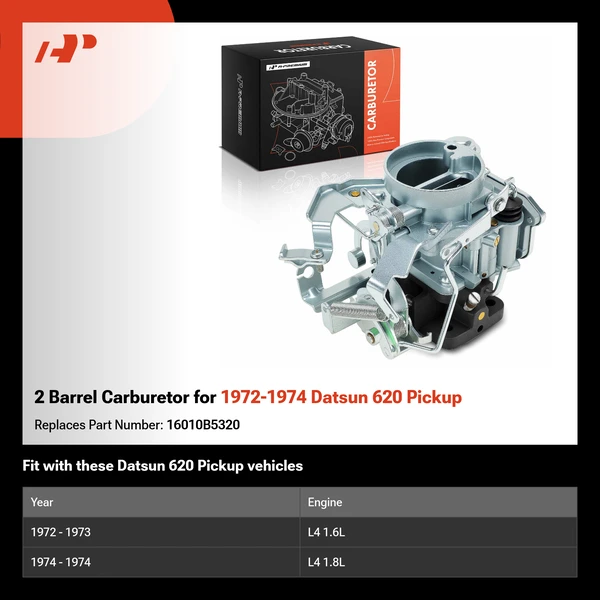 2 Barrel Carburetor for 1972-1974 Datsun 620 Pickup