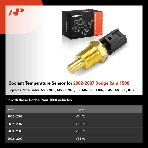 Coolant Temperature Sensor for 2002-2007 Dodge Ram 1500