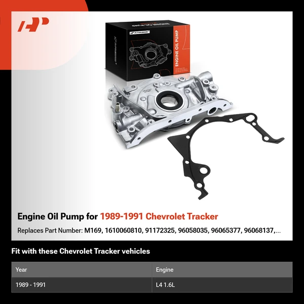 Engine Oil Pump for 1989-1991 Chevrolet Tracker