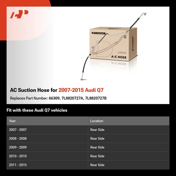AC Suction Hose for 2007-2015 Audi Q7
