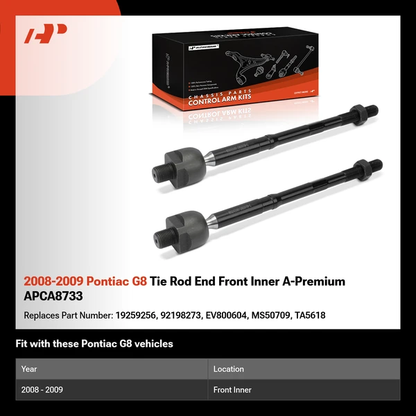 2008-2009 Pontiac G8 Tie Rod End Front Inner A-Premium APCA8733