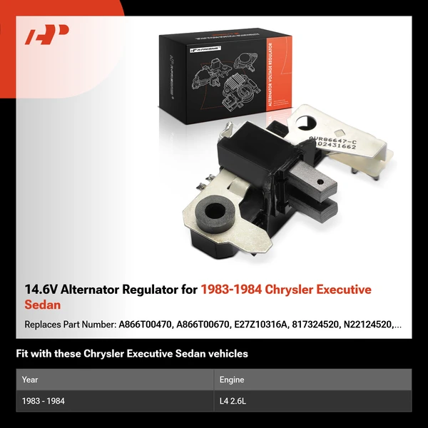 14.6V Alternator Regulator for 1983-1984 Chrysler Executive Sedan