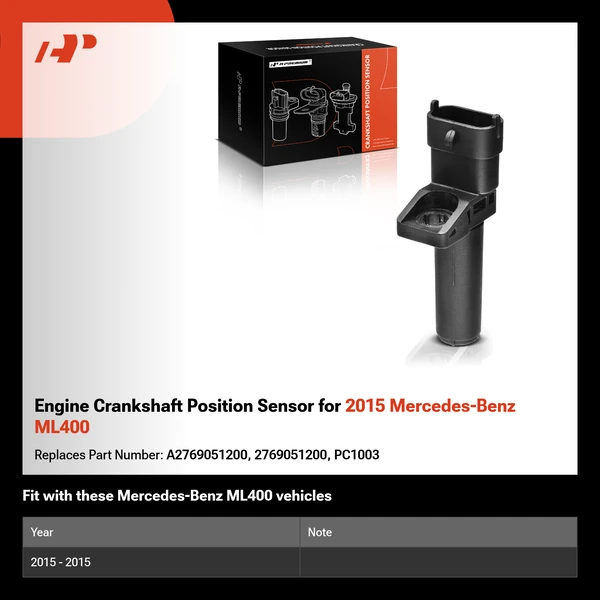 Engine Crankshaft Position Sensor for 2015 Mercedes-Benz ML400