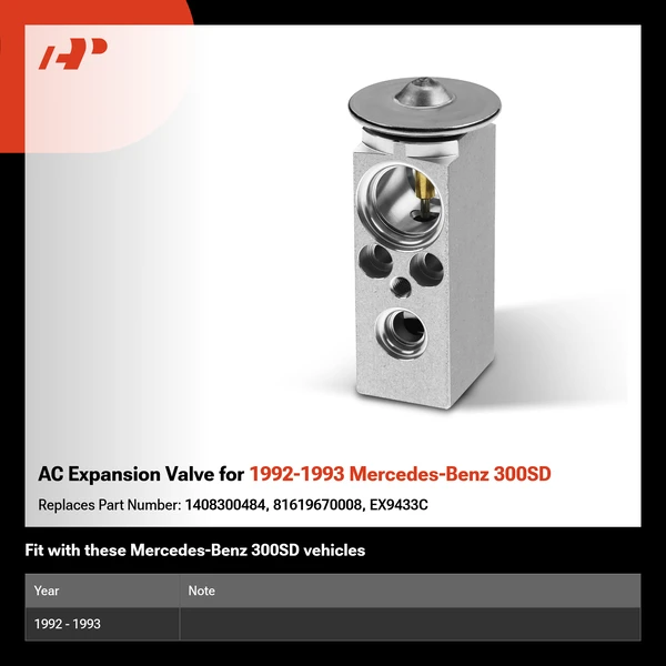 AC Expansion Valve for 1992-1993 Mercedes-Benz 300SD