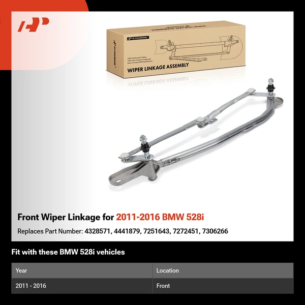 Front Wiper Linkage for 2011-2016 BMW 528i