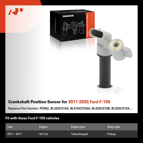 Crankshaft Position Sensor for 2011-2025 Ford F-150