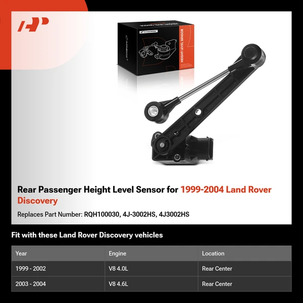 Rear Passenger Height Level Sensor for 1999-2004 Land Rover Discovery