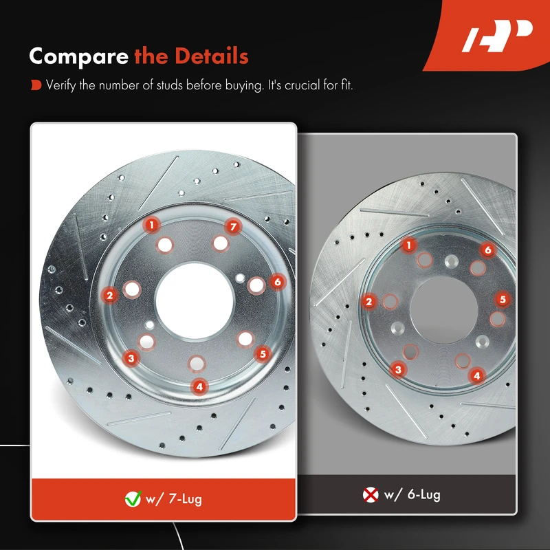 Brake Pad and Rotor Kit, 6 Pcs, Front Driver & Passenger, A-Premium, APBRPS402