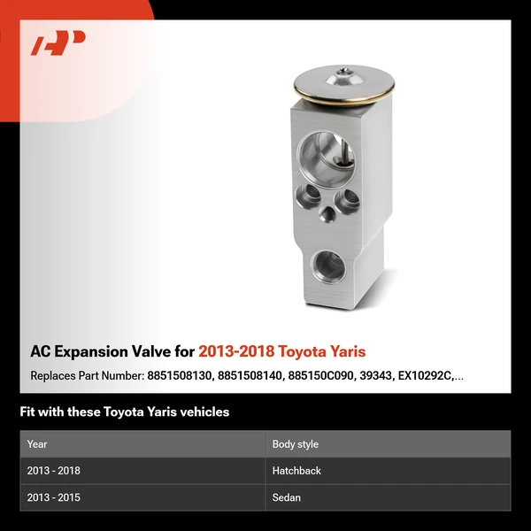 AC Expansion Valve for 2013-2018 Toyota Yaris