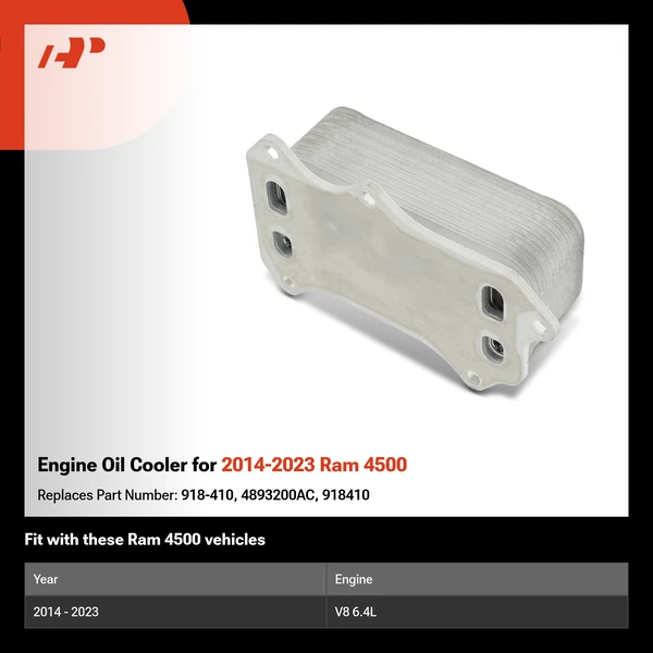 Engine Oil Cooler for 2014-2023 Ram 4500