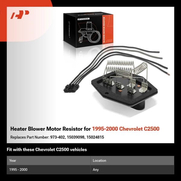Heater Blower Motor Resistor for 1995-2000 Chevrolet C2500