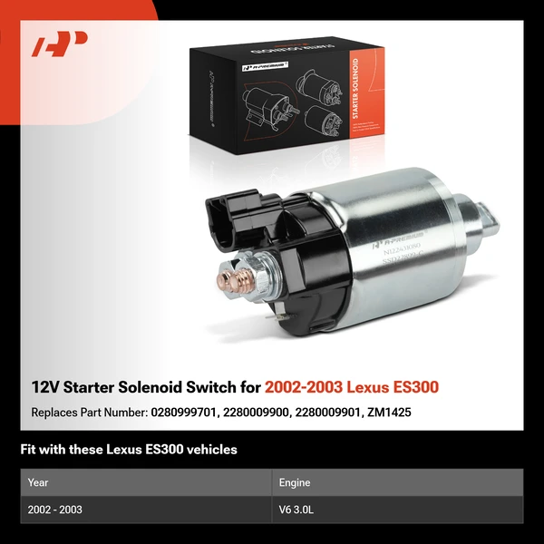 12V Starter Solenoid Switch for 2002-2003 Lexus ES300