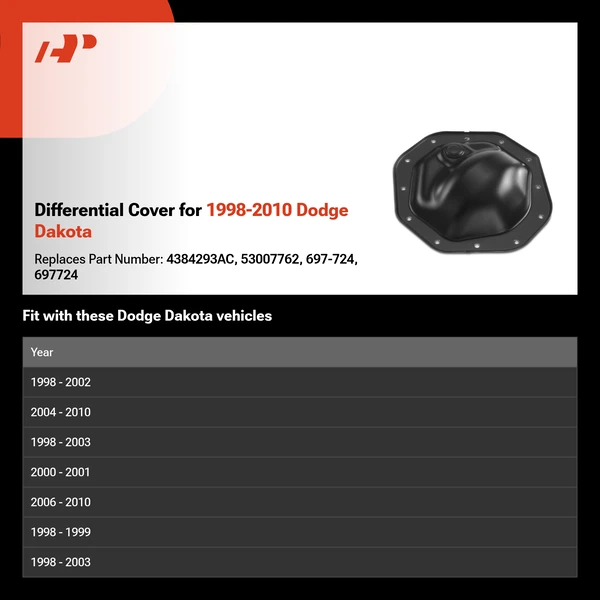 Differential Cover for 1998-2010 Dodge Dakota