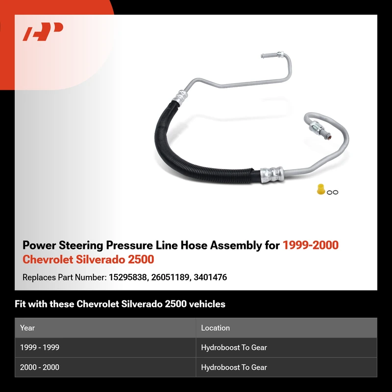 Power Steering Pressure Line Hose Assembly for 1999-2000 Chevrolet Silverado 2500