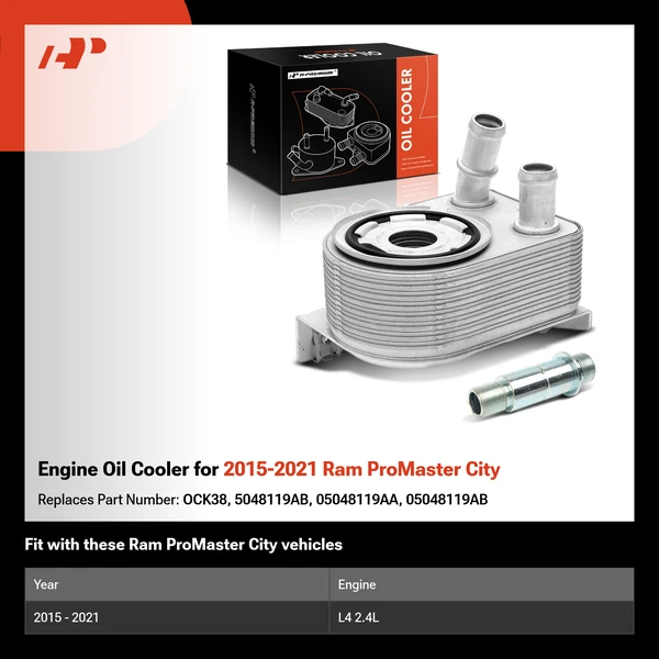 Engine Oil Cooler for 2015-2021 Ram ProMaster City