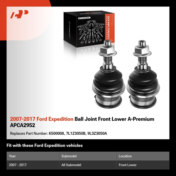 2007-2017 Ford Expedition Ball Joint Front Lower A-Premium APCA2952