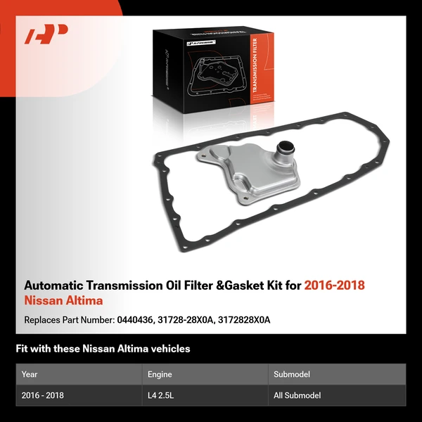 Automatic Transmission Oil Filter &Gasket Kit for 2016-2018 Nissan Altima