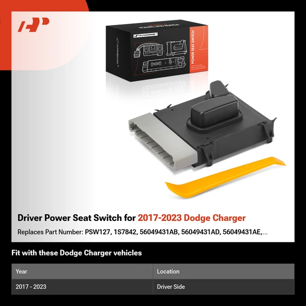 Driver Power Seat Switch for 2017-2023 Dodge Charger