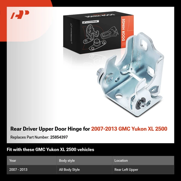 Rear Driver Upper Door Hinge for 2007-2013 GMC Yukon XL 2500