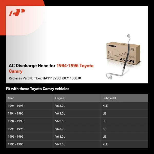 AC Discharge Hose for 1994-1996 Toyota Camry