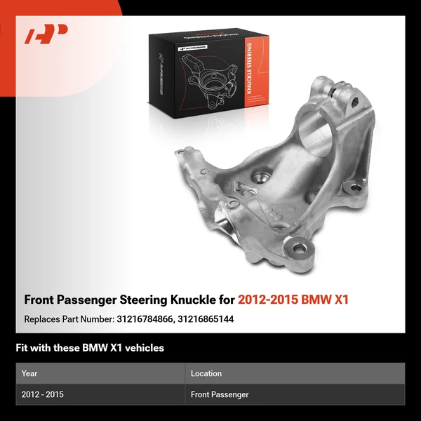 Front Passenger Steering Knuckle for 2012-2015 BMW X1