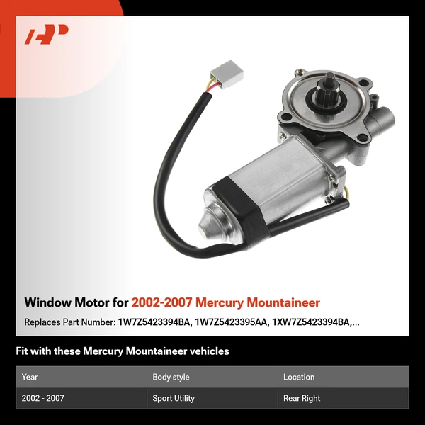 Window Motor for 2002-2007 Mercury Mountaineer